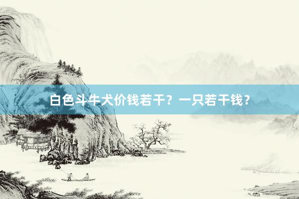 白色斗牛犬价钱若干？一只若干钱？